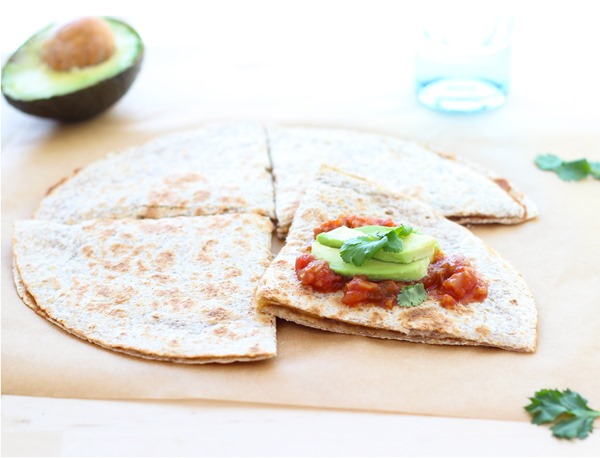 The Easiest 4 Ingredient Quesadillas | makingthymeforhealth.com #vegetarian #appetizers #easy
