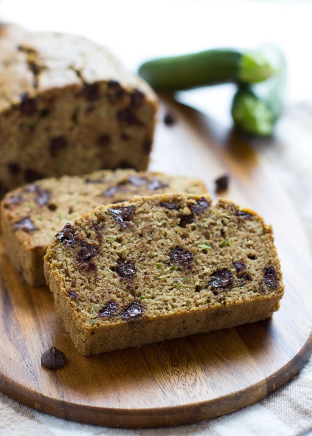 Gluten-free Zucchini Bread- made without any starches, gums, or refined sugar! #cleaneating