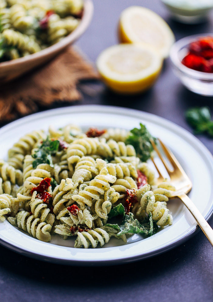 Creamy Hemp Pesto Pasta Salad | Making Thyme for Health