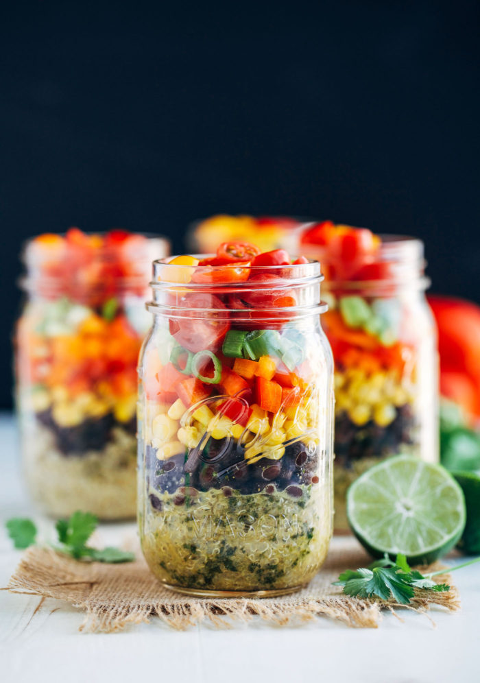 Southwestern Quinoa Mason Jar Salads | Making Thyme for Health