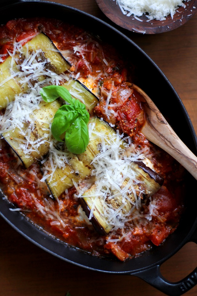 Eggplant Involtini with Moroccan Marinara Sauce from The Roasted Root