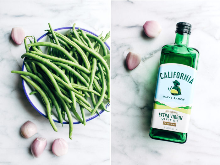 Simple Green Beans with Olive Oil and Shallots- an easy side item that even the pickiest of eaters will love!