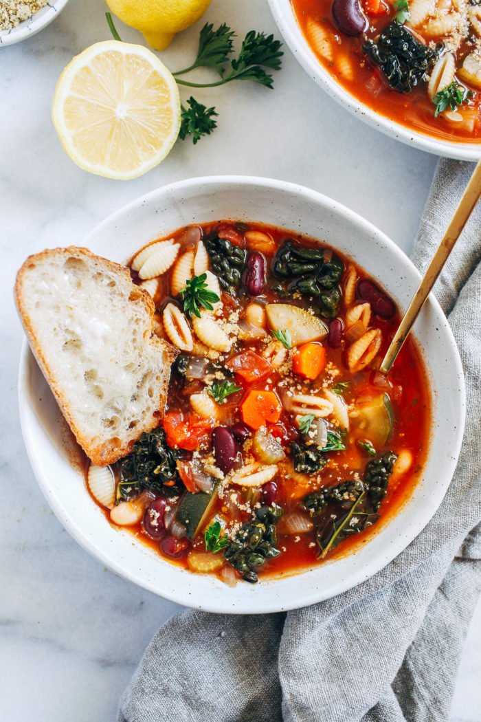 Easy Minestrone Soup from Making Thyme for Health