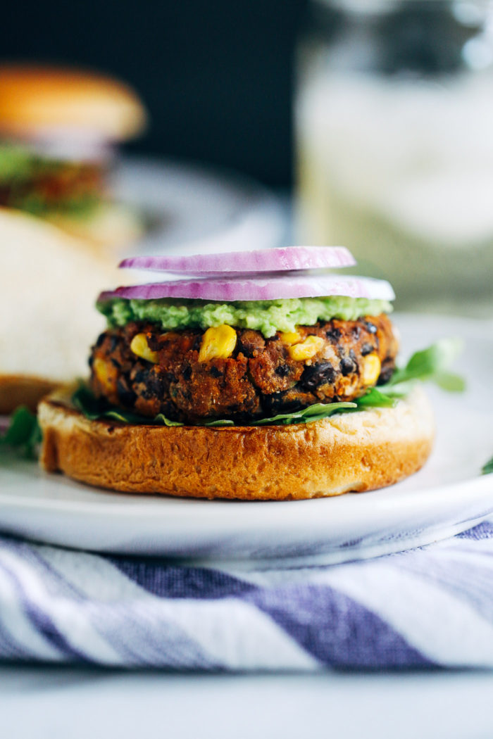 Sweet Potato Black Bean Burgers- all you need is 10 ingredients to make these nutritious and flavorful veggie burgers! (vegan with gluten-free option)
