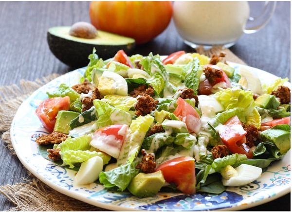 Healthy Cobb Salad with Yogurt Ranch Dressing 13