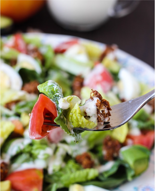 Healthy Cobb Salad with Yogurt Ranch Dressing 8