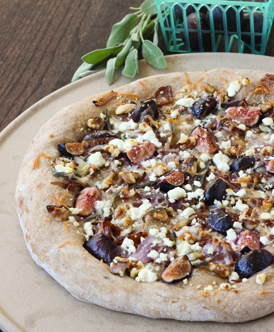 Fig, Sage & Caramelized Onion Pizza with Goat Cheese 