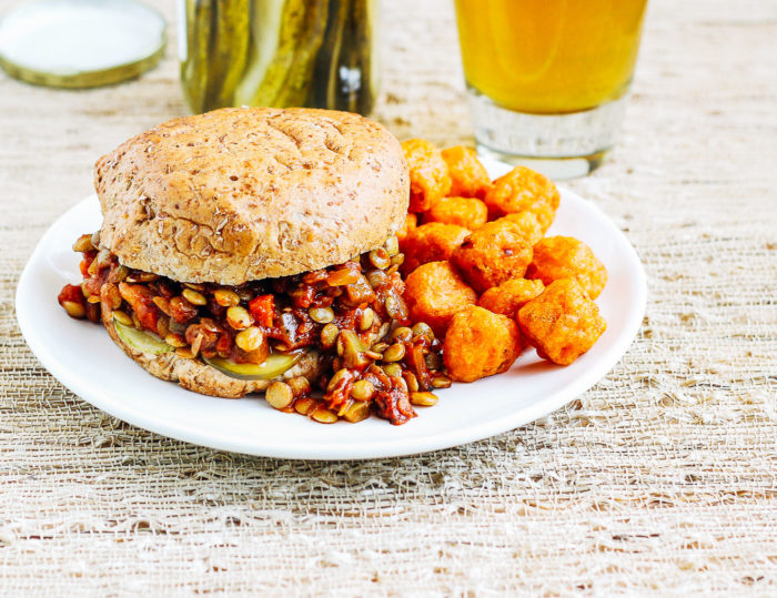 Lentil Sloppy Joes- packed with protein and flavor, these vegan lentil sloppy joes are the perfect comforting meal. Comes together easy in one skillet! (gluten-free)