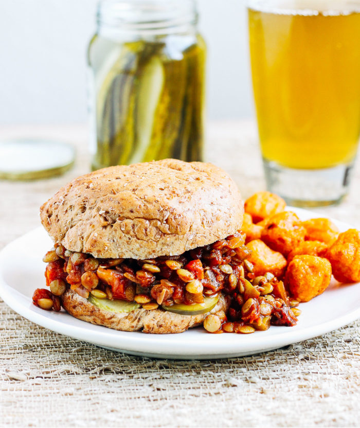 Lentil Sloppy Joes- packed with protein and flavor, these vegan lentil sloppy joes are the perfect comforting meal. Comes together easy in one skillet! (gluten-free)