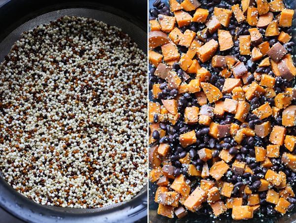 Sweet Potato Hemp Seed Quinoa Bowls