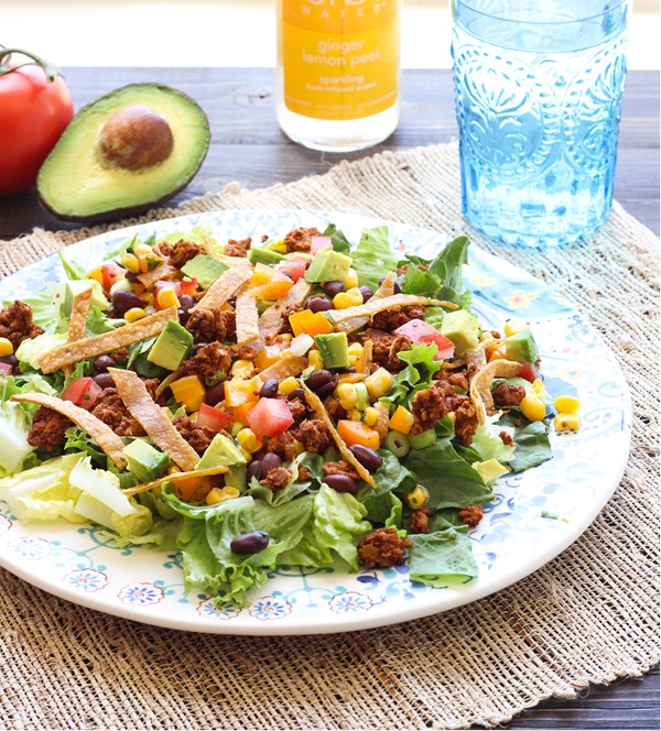Taco Salads with Chickpea 'Beef' 