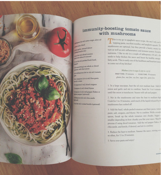 Immunity-Boosting Tomato Sauce with Mushrooms from the Oh She Glows Cookbook