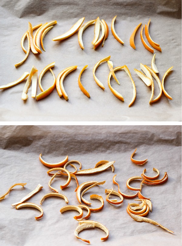 how to dry orange peel