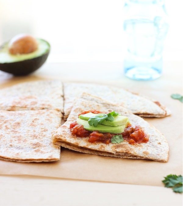 The Easiest 4 Ingredient Quesadillas | makingthymeforhealth.com #vegetarian #appetizers #eas
