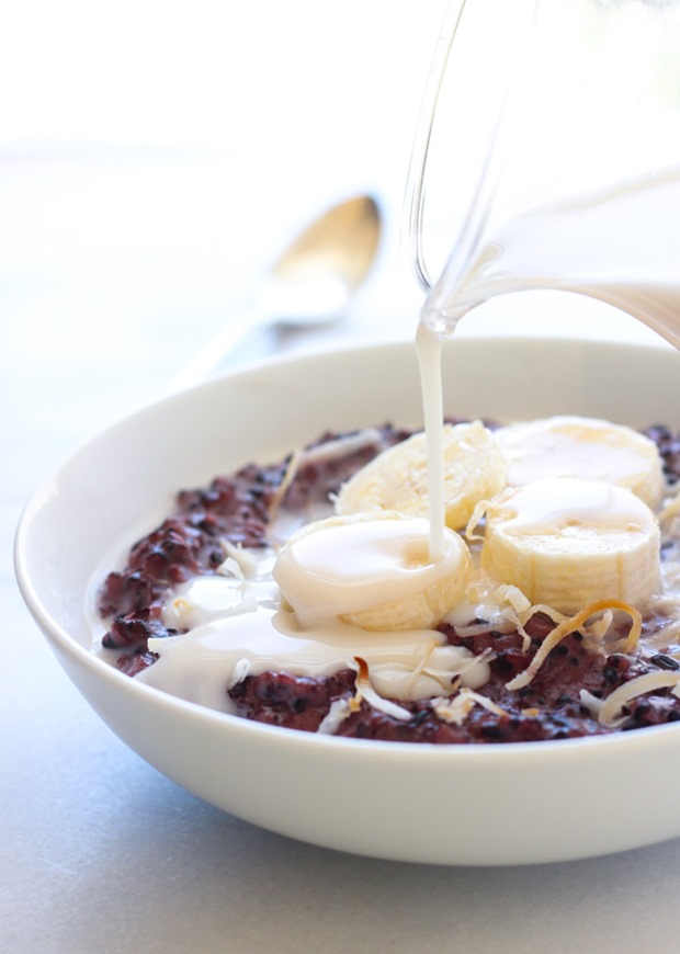 Forbidden Black Rice Breakfast Pudding | makingthymeforhealth.com #vegan #glutenfree
