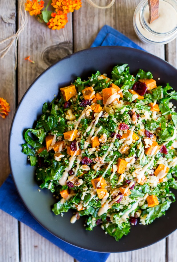 Fall-Quinoa-Salad-with-Kale-Sweet-Potato-Maple-Tahini-Dressing
