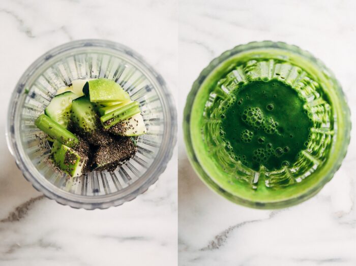 Detoxifying Green Apple Smoothie- packed with 10 grams of fiber, this low sugar smoothie is a refreshing way to support your body's natural detoxification process. 