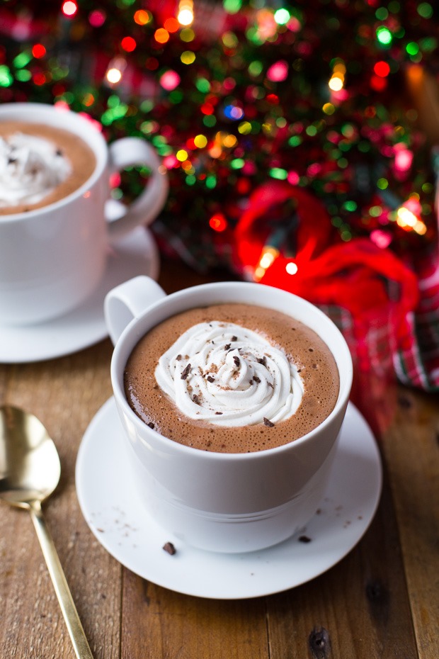 The Best Vegan Hot Chocolate- super creamy and naturally sweetened too! (soy-free)