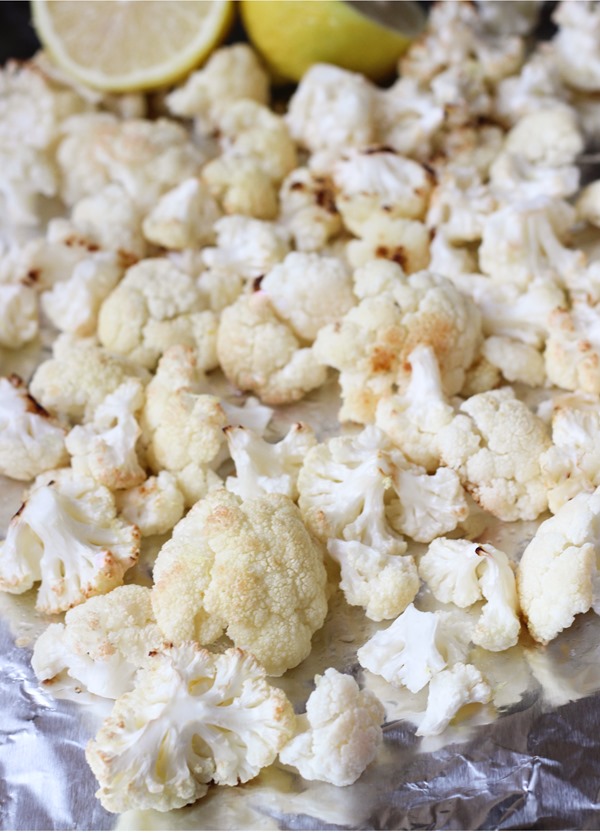 Garlic Lemon Roasted Cauliflower