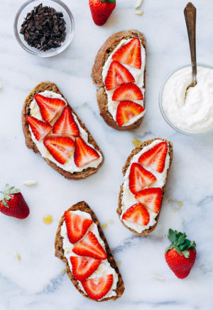 Strawberry Almond Ricotta Toast - Making Thyme for Health