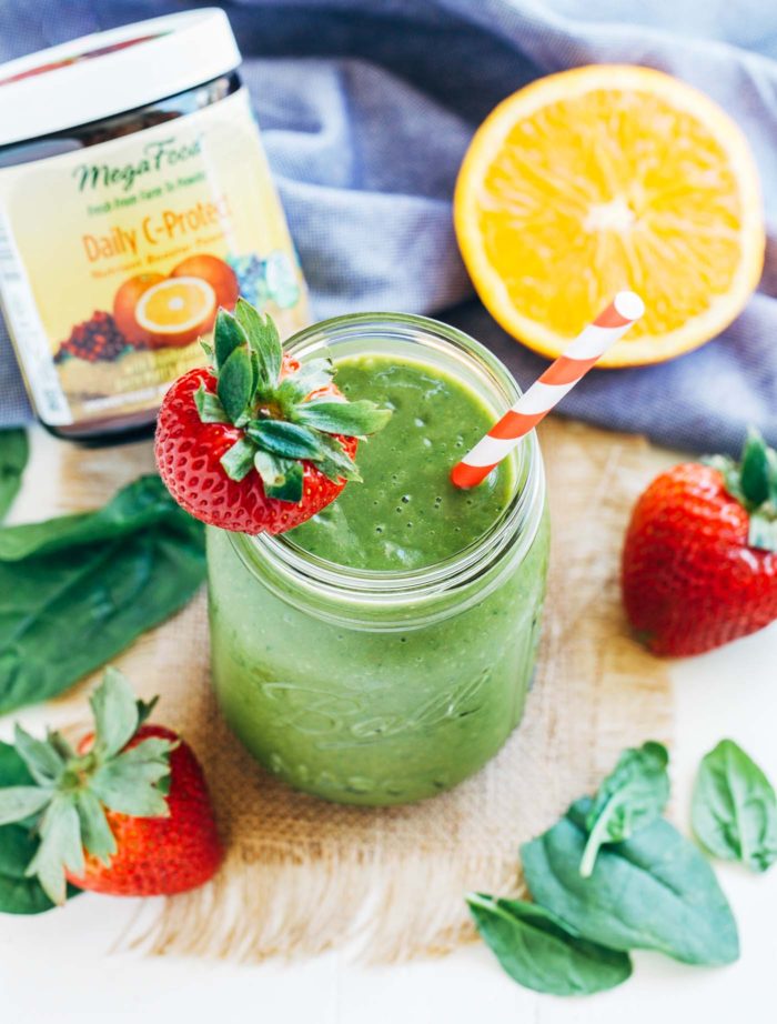 Strawberry Mango Spinach Smoothie | Making Thyme for Health