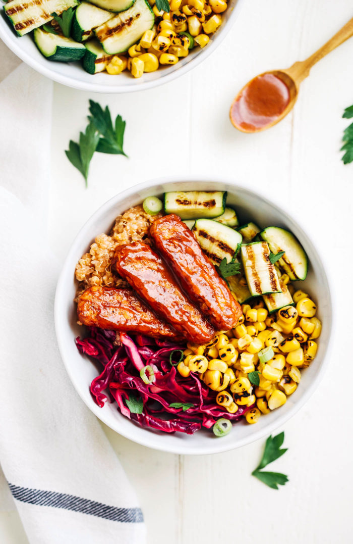 Summer BBQ Tempeh Bowls | Making Thyme for Health