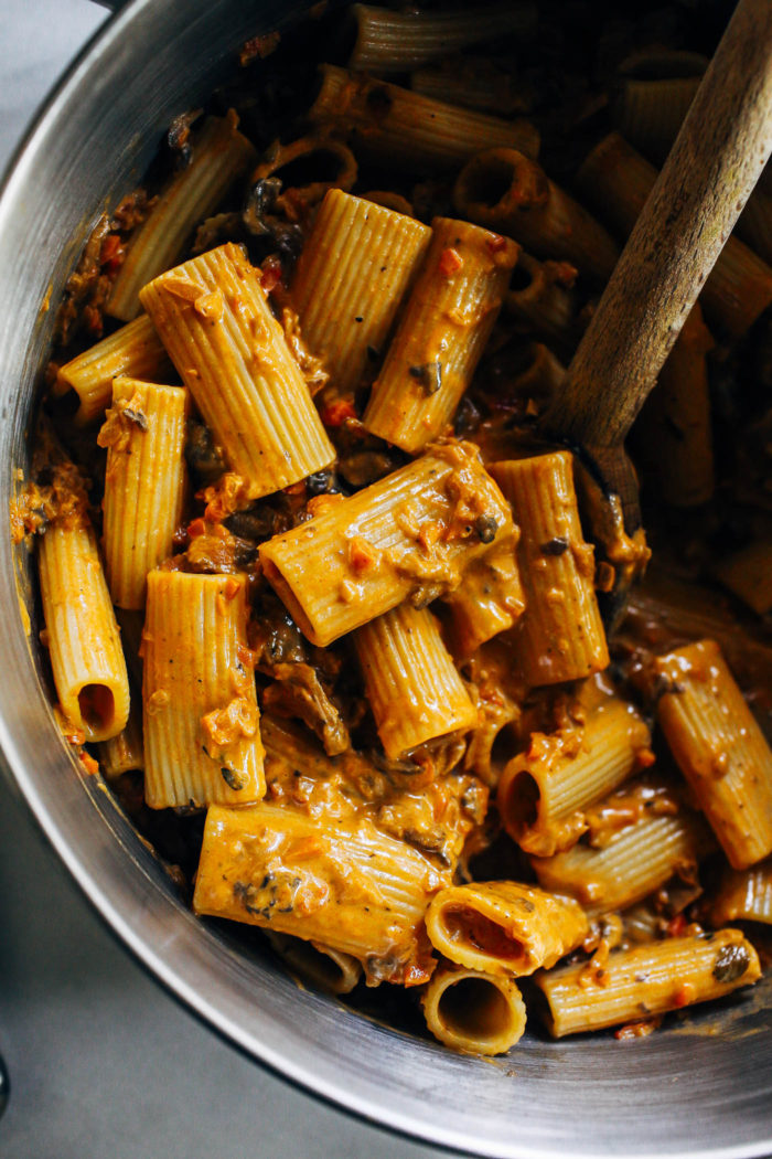 The Best Vegetable Bolognese- a plant-based take on classic bolognese that's bursting with umami flavor. Perfect for special occasions and holidays!