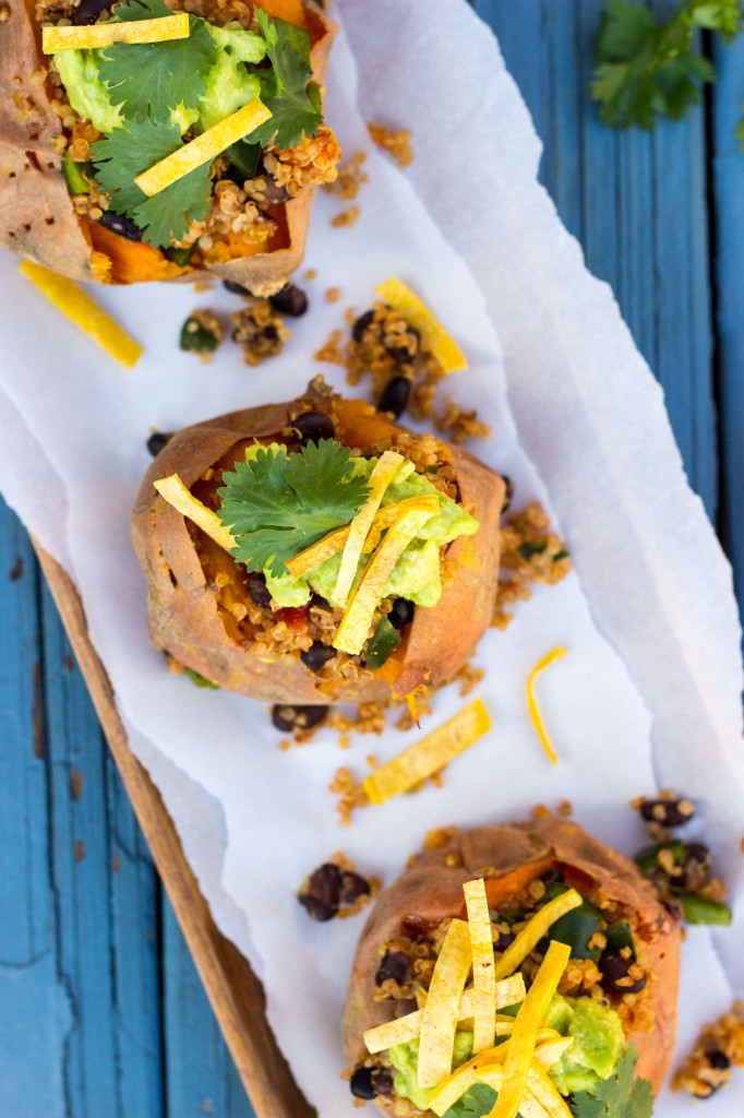 Tex Mex Loaded Sweet Potatoes from She Likes Food