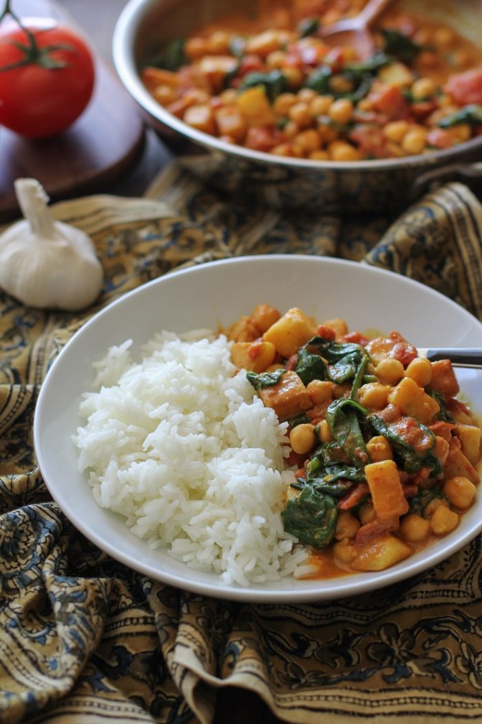 Quick and Easy Chana Saag from The Roasted Root
