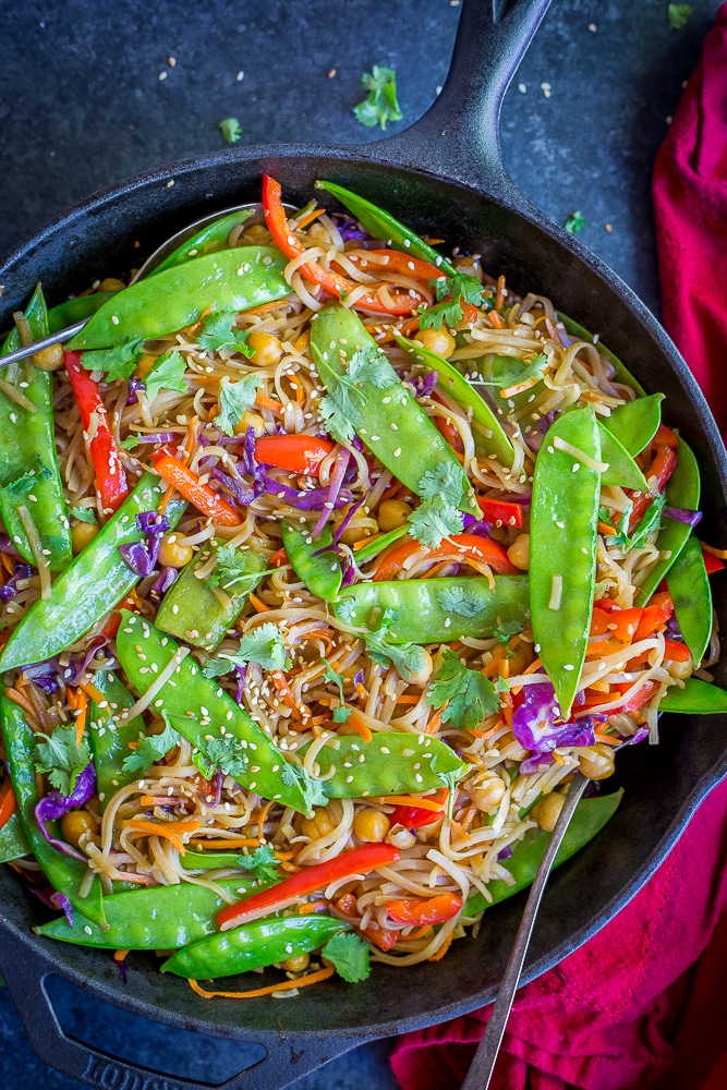 30-Minute Sesame Ginger Noodles with Vegetables from She Likes Food