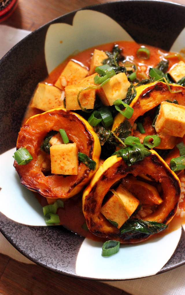 Delicata Squash and Tofu Thai Red Curry from Eats Well With Others