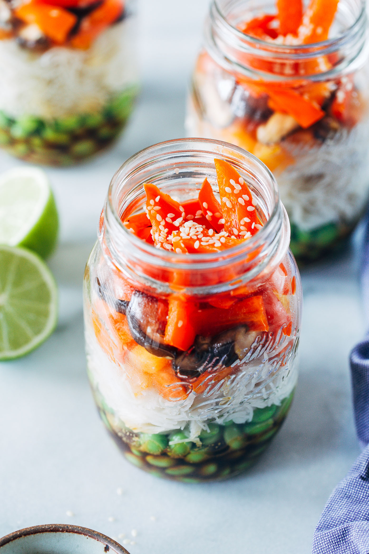 Sesame Stir Fry Noodle Jars