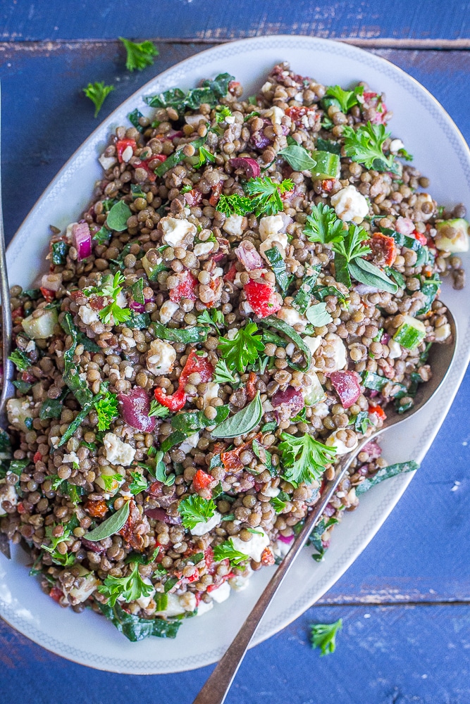  Meditteranean Lentil Salad from She Likes Food