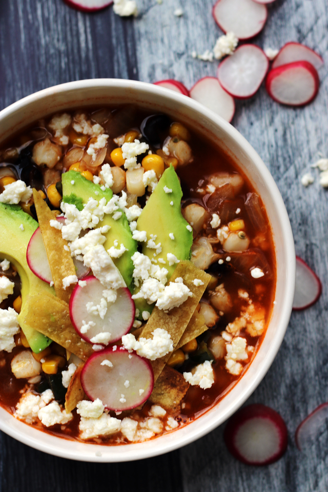Loaded Vegetarian Tortilla Soup from Eats Well With Others