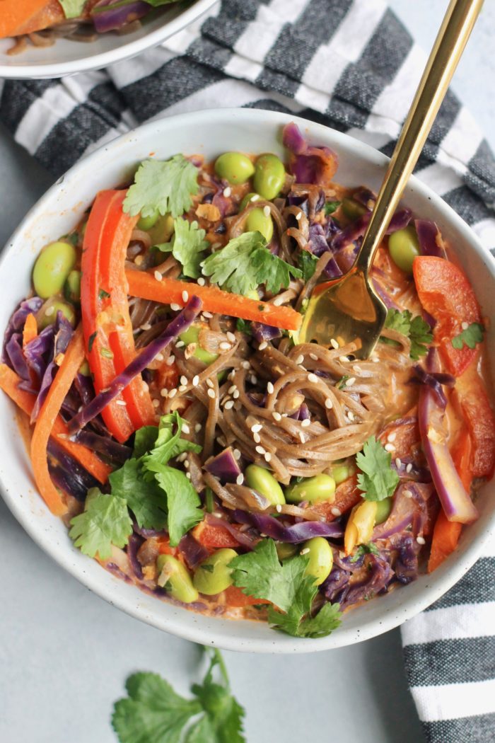 Thai Curry Soba Noodle Bowls from Hummusapien