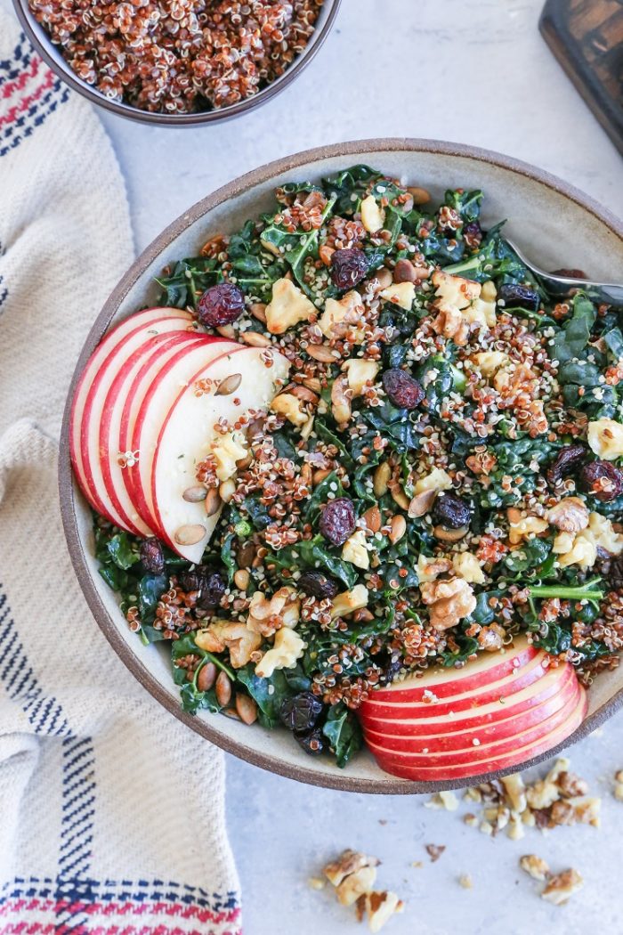 Kale & Quinoa Salad with Apples and Walnuts from The Roasted Root