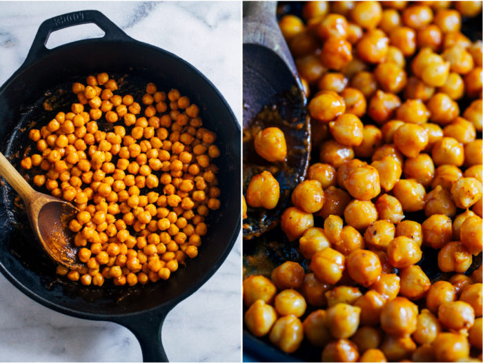 Buffalo Chickpea Kale Salad- all you need is 10 ingredients and 20 minutes to make this light yet satisfying meal! (vegan, gluten-free, grain-free + nut-free)