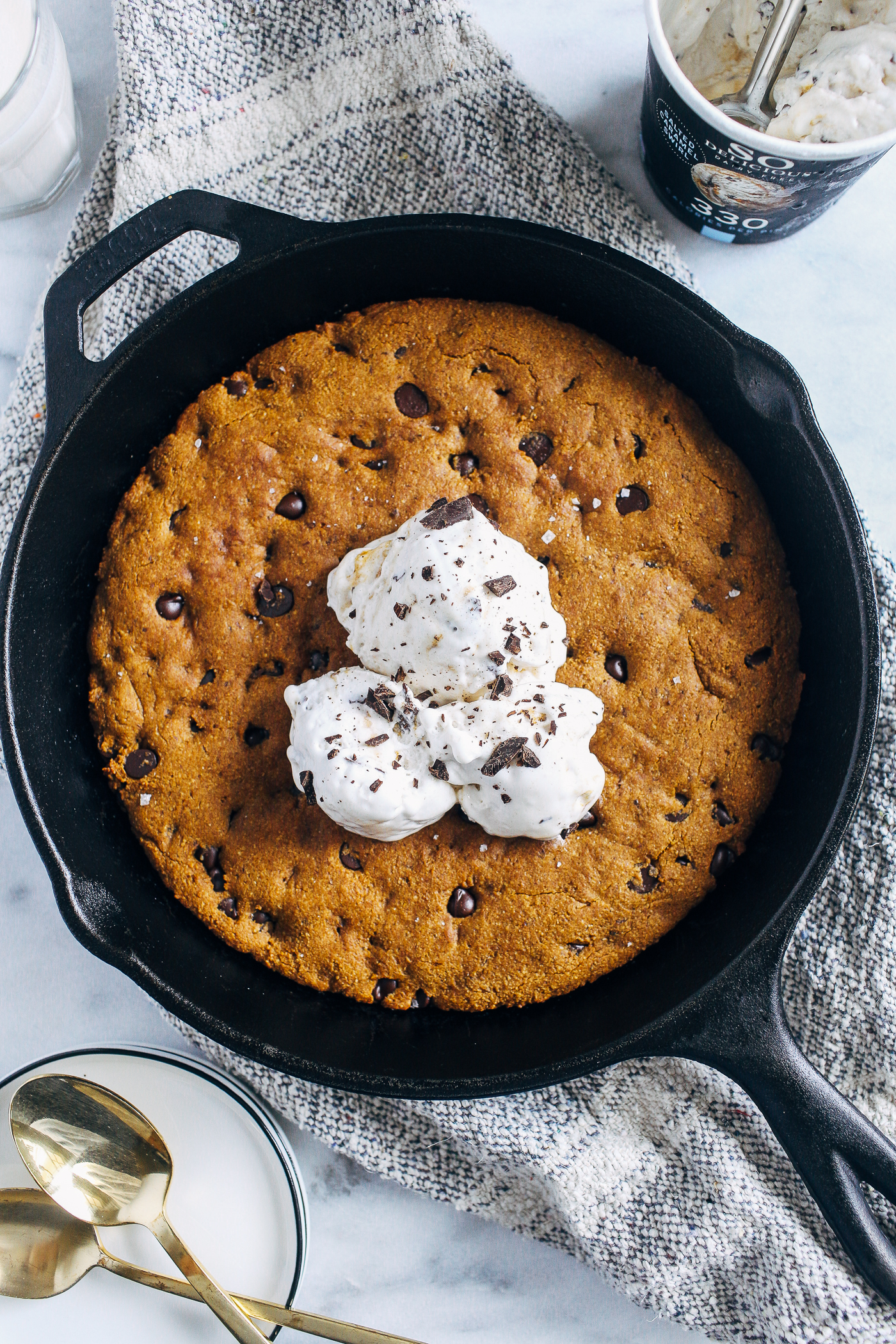 Vegan Pumpkin Cookie Skillet