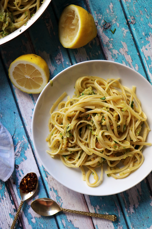 Linguine with Chickpeas and Zucchini from Eats Well With Others