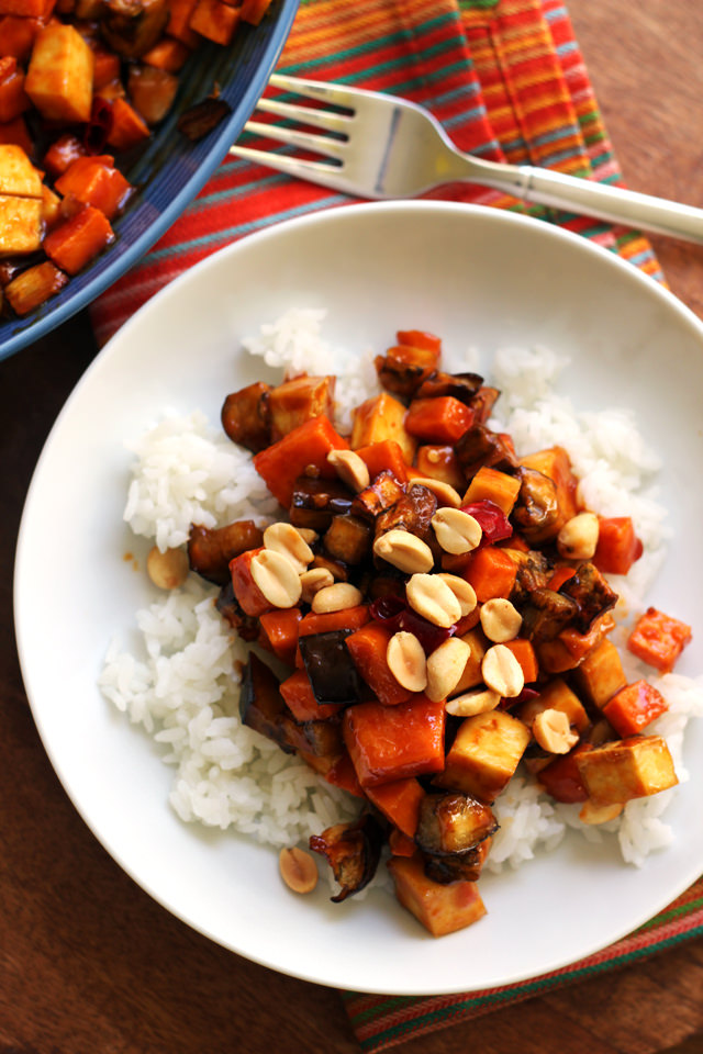 Crispy Kung Pao Tofu and Vegetable Stir Fry from Eats Well With Others