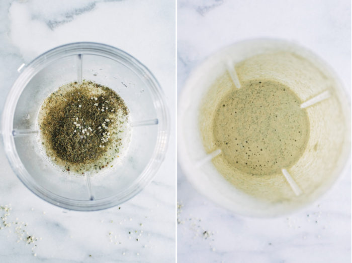 Hemp Ranch Dressing- a simple, dairy-free version of ranch made with just 6 ingredients! (vegan + nut-free)