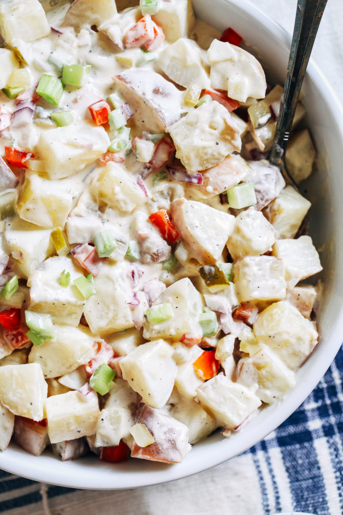 Classic Vegan Potato Salad- made with a secret ingredient, no one would ever guess this classic potato salad is vegan! 