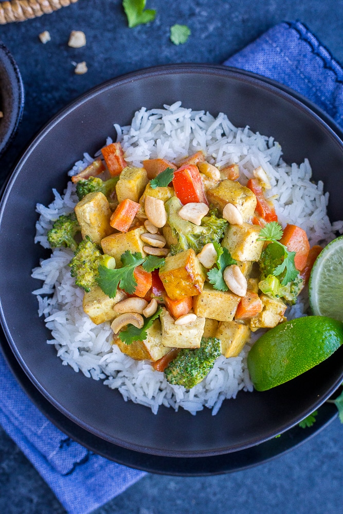 Easy Coconut Curry with Tofu from She Likes Food
