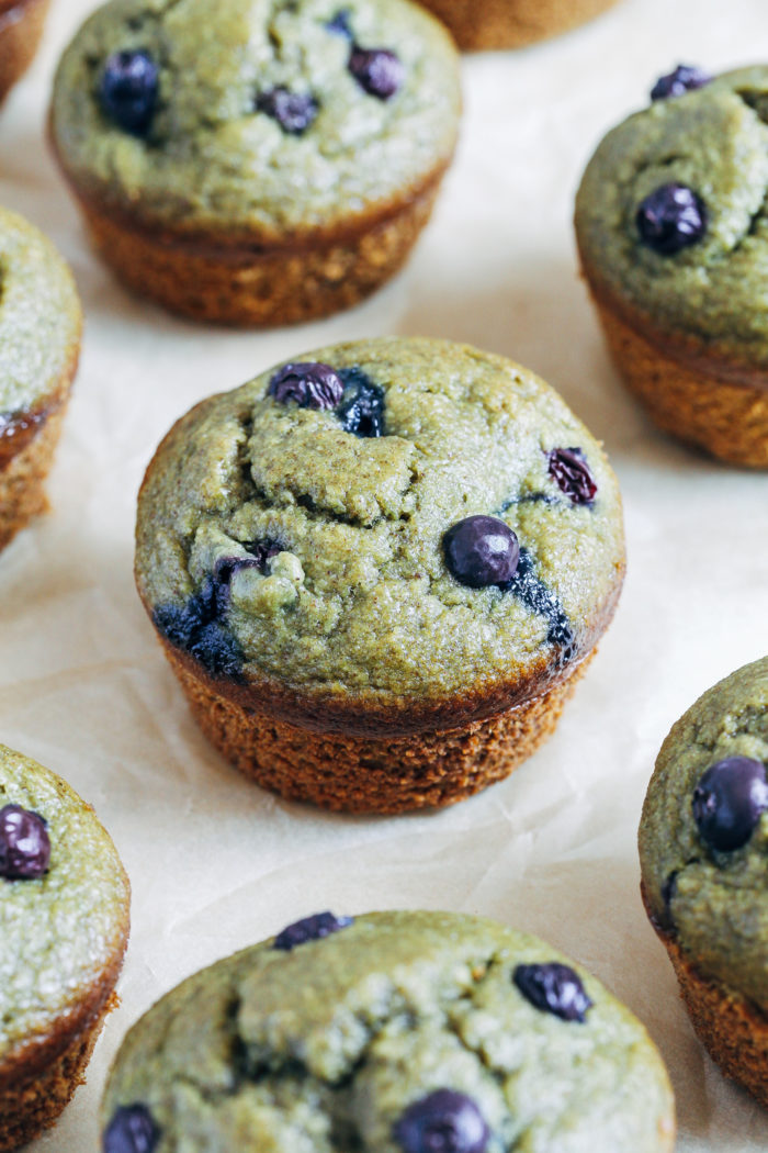 Healthy Green Monster Muffins- made with a secret green ingredient, these muffins are dairy-free, oil-free, gluten-free and refined sugar-free!