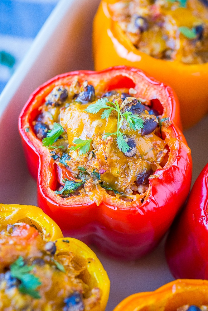 Vegetarian Stuffed Peppers from She Likes Food