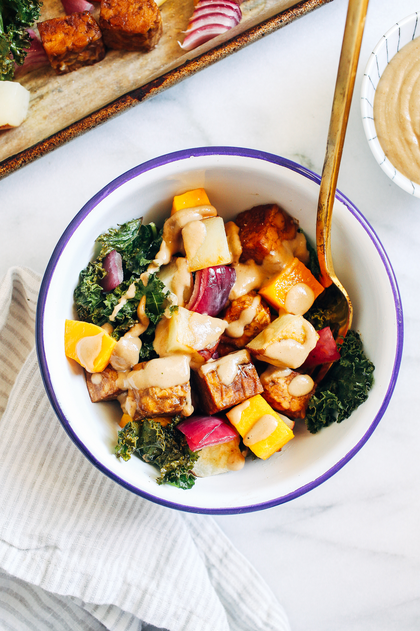 Balsamic Glazed Tempeh Sheet Pan Dinner