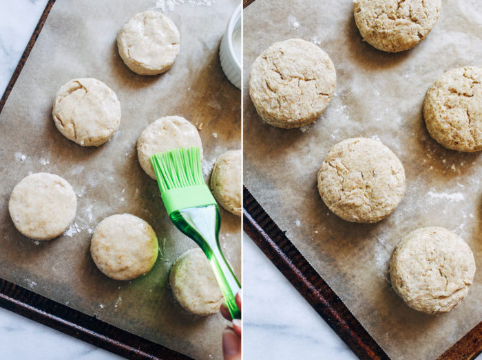 Vegan Spelt Flour Biscuits- made with whole grain spelt flour, these vegan biscuits pack in extra nutrition without compromising that classic fluffy texture!