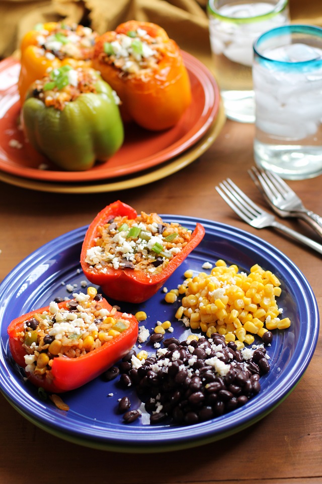 Southwest Stuffed Bell Peppers from from The Roasted Root