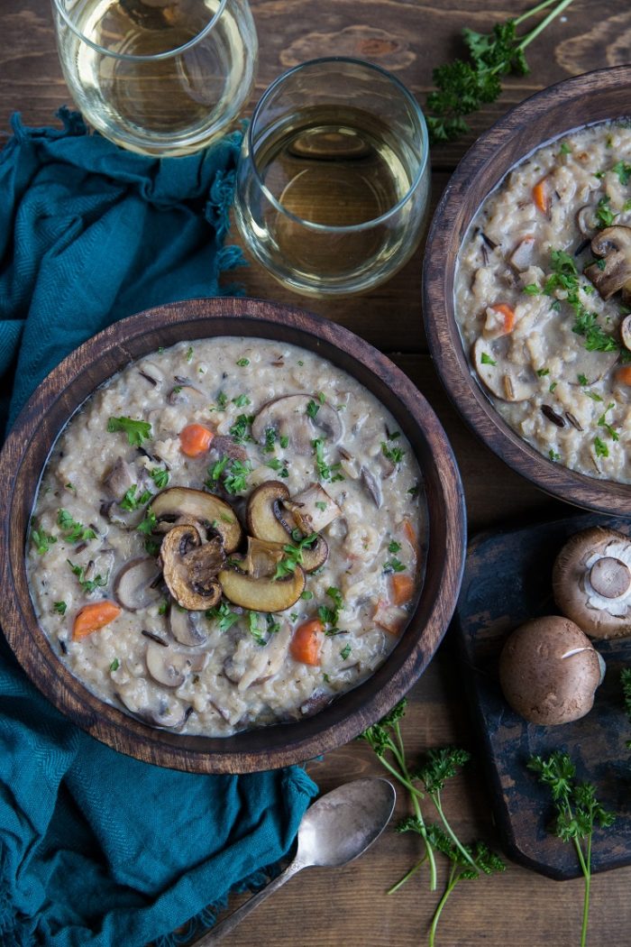 Creamy Vegan Mushoom Soup from The Roasted Root