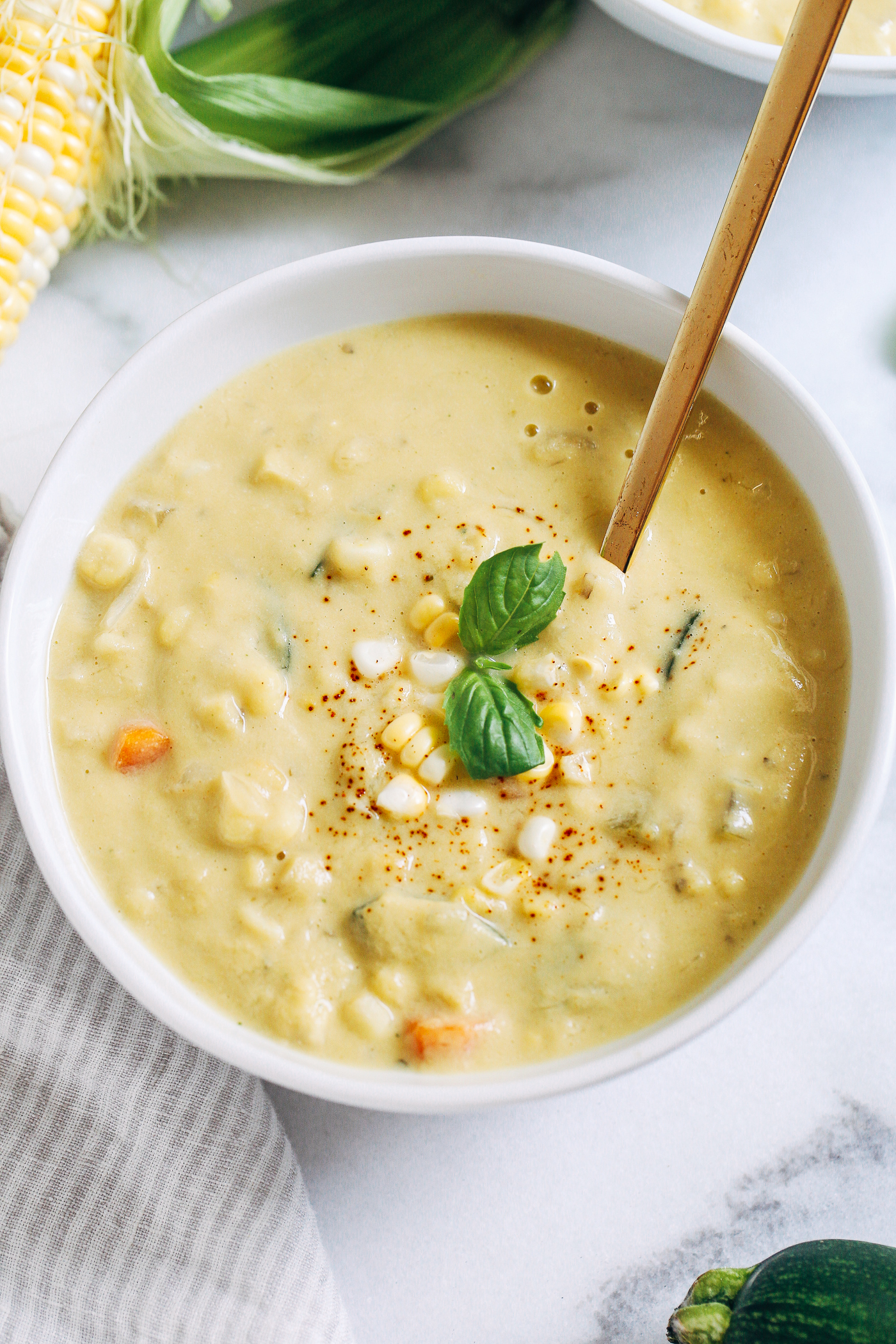 Dairy Free Zucchini Corn Chowder Making Thyme For Health